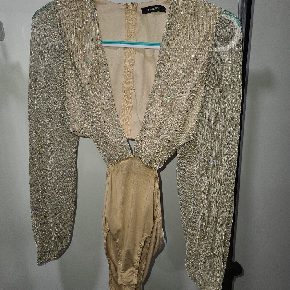 Sexy  gold Bodysuit